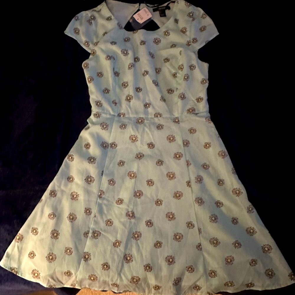 NWTs Cute Forever 21 Mint Daisy open back dress